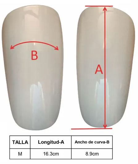 talla - medidas espinilleras carbono