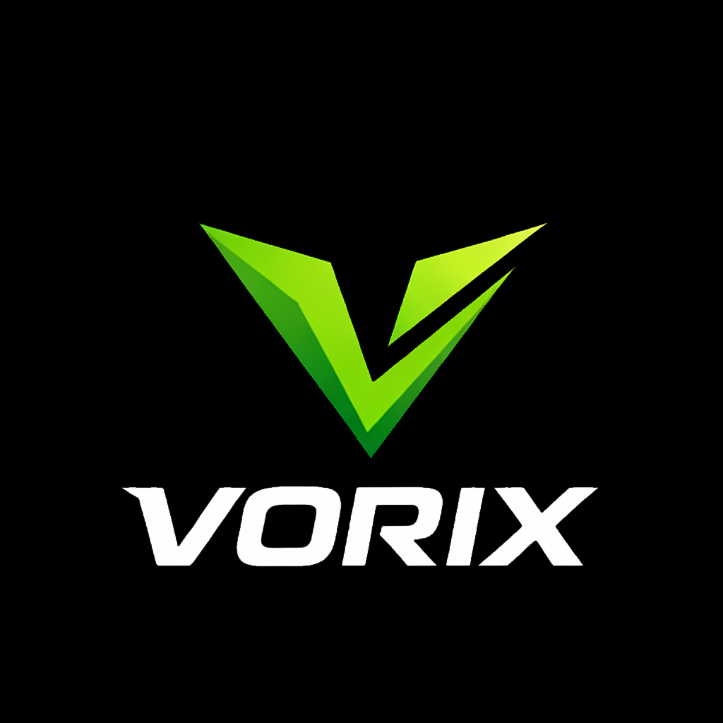 logo vorix con fondo negro